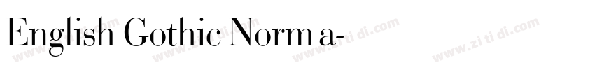 English Gothic Norma字体转换